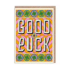 Good Luck Typographic Card