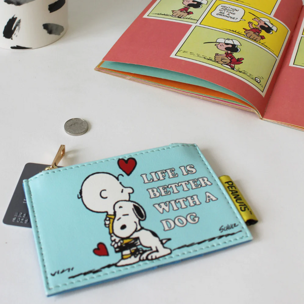 Life Is Better With a Dog Peanuts Zip Purse