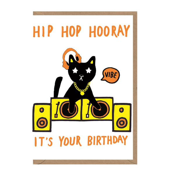 Cat Rapper Birthday Hip Hop Cat Birthday Card - Paper Tiger