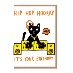 Hip Hop Cat Birthday Card