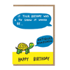 Antiques Roadshow Turtle Birthday Card