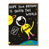 Out Of This World Cat Birthday Card