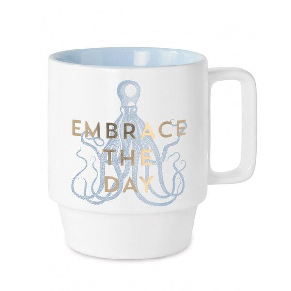 'Embrace the Day' Octopus Ceramic Mug