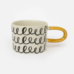 Mono Squiggle Ceramic Mug