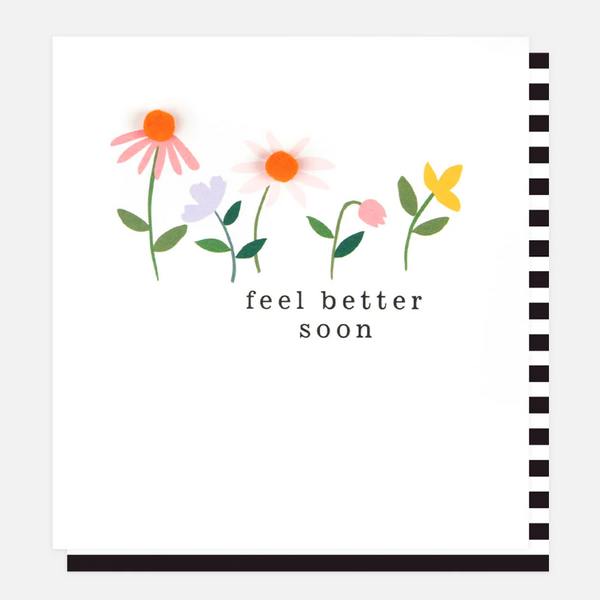 Feel Better Soon Pom Pom Flowers Card