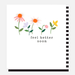 Feel Better Soon Pom Pom Flowers Card