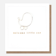 Welcome Little One Silver Pram