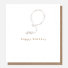 Happy Birthday Silver Balloon Card