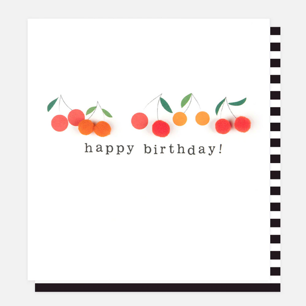 Happy Birthday Cherries Card