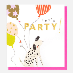 Let’s Party! Spotty Dog Card