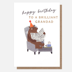 Happy Birthday To A Brilliant Grandad Bear Card