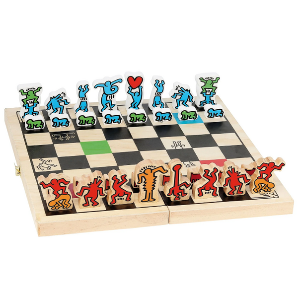 Keith Haring Wooden Chess Set