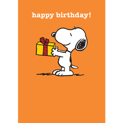 Happy Birthday Present Snoopy Card