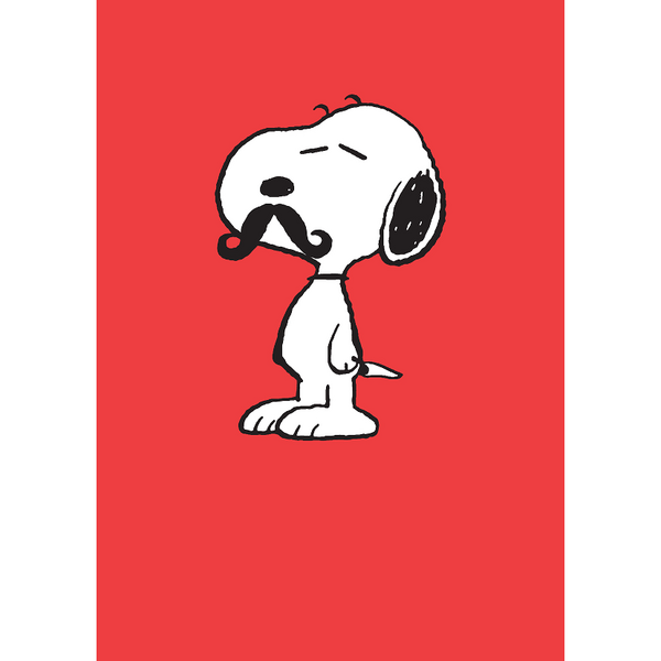 Moustache Snoopy Card