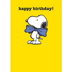 Happy Birthday Bow Tie Snoopy Card