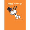 Happy Birthday Top Hat Snoopy Card