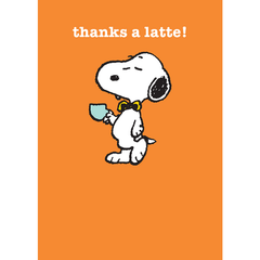 Thanks A Latte Snoopy Card