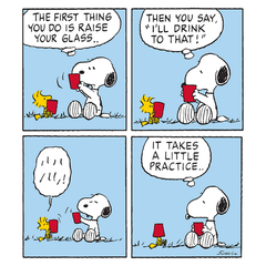 Raise Your Glass Snoopy Card