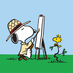 Painting Woodstock Snoopy Card