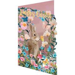 Rabbit Amid Flowers Card