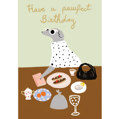 Have A Pawfect Birthday Fashionable Dog Card