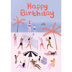 Beach Party Birthday Card