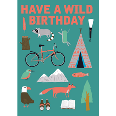 Have A Wild Birthday Camping Card
