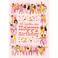 All Together Now Dancing Party Birthday Card