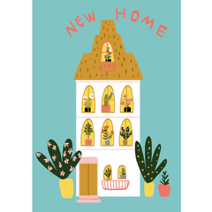 New Home Tall House Card