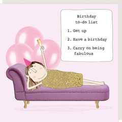 Birthday To Do List Card