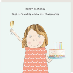 Cakey and Champagney Card