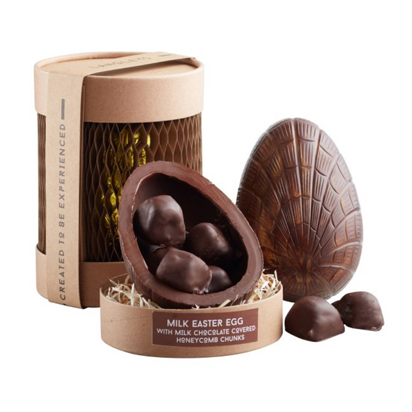 Milk Chocolate Easter Egg Filled with Milk Chocolate Honeycomb Chunks