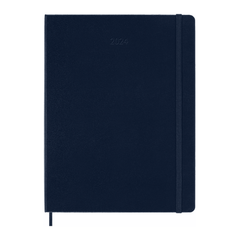 Moleskine 2024 Weekly XL Notebook Hardcover Blue