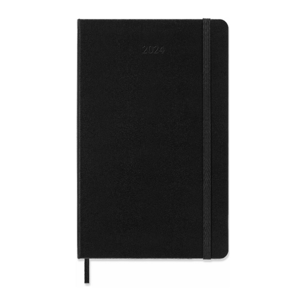 Moleskine 2025 Weekly Planner Large Hardcover Black Paper Tiger