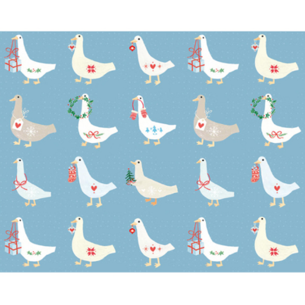 Christmas Geese Sheet Wrap