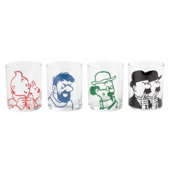 Set of 4 Tintin Glasses