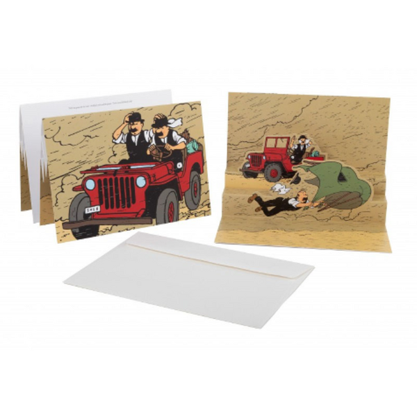 Tintin Land of Black Gold Pop-up Card