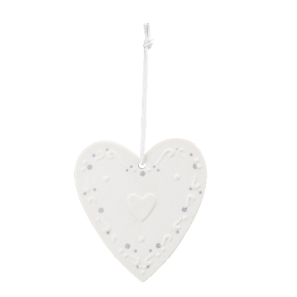 Porcelain Hanging Heart Decoration