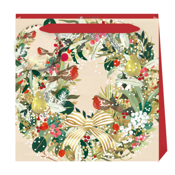 Louise Tiler Evergreen Wreath Medium Gift Bag