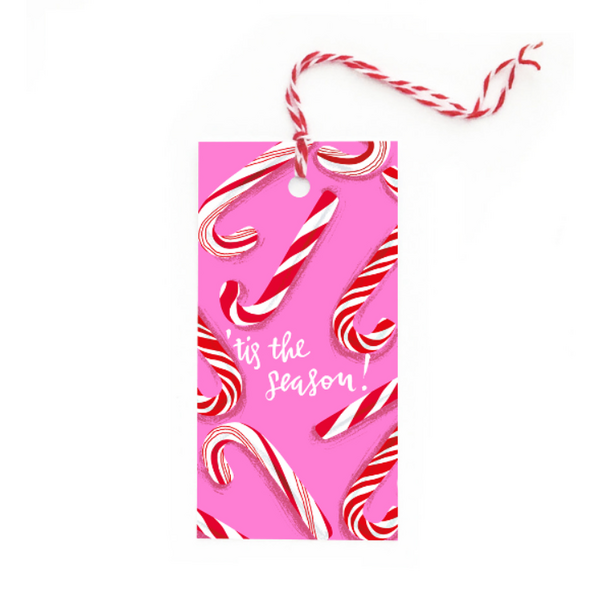 Candy Cane Tags Pack of 10