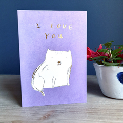 I Love You Cat Card
