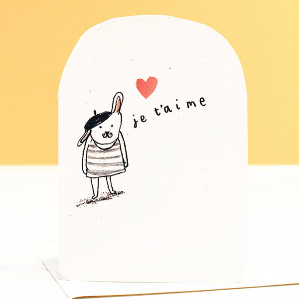 Je T'aime Rabbit Card