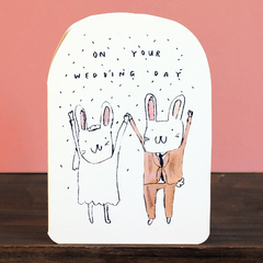 On Your Wedding Day Rabbits Card