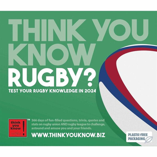 Rugby Quiz Desk Calendar 2024 Paper Tiger