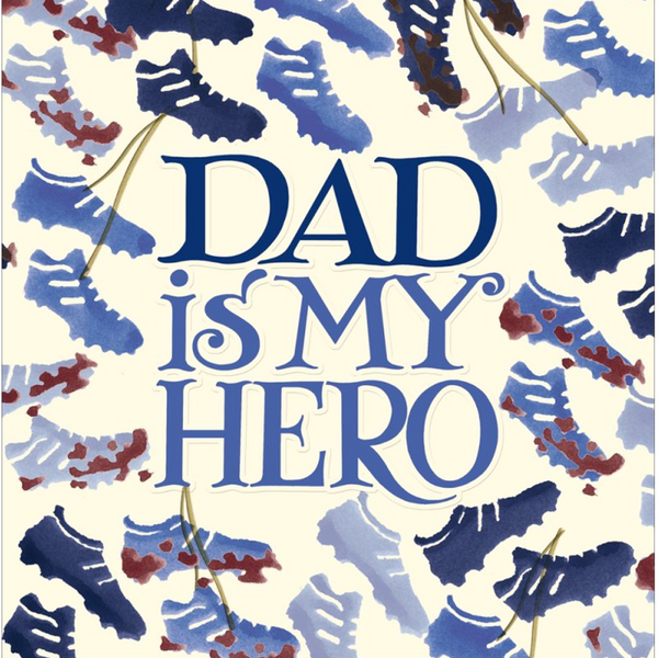Dad is My Hero Football Boots Card