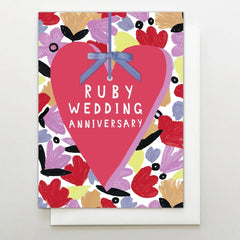 Ruby Anniversary Heart Card