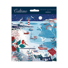 Seaside Christmas Advent Calendar Card