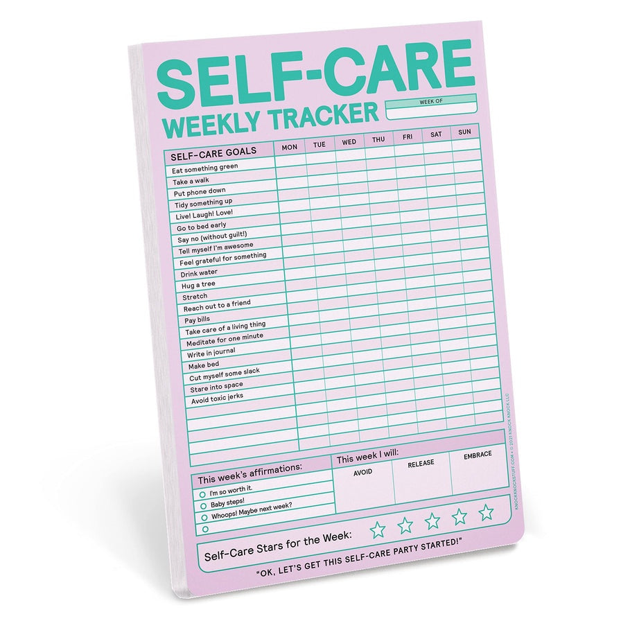 Self Care Weekly Tracker Pad