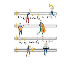 Happy Birthday To You Music Sheet Card