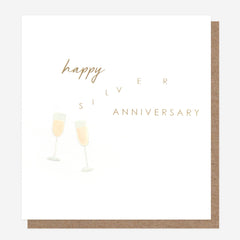 Happy Silver Anniversary Glasses Card